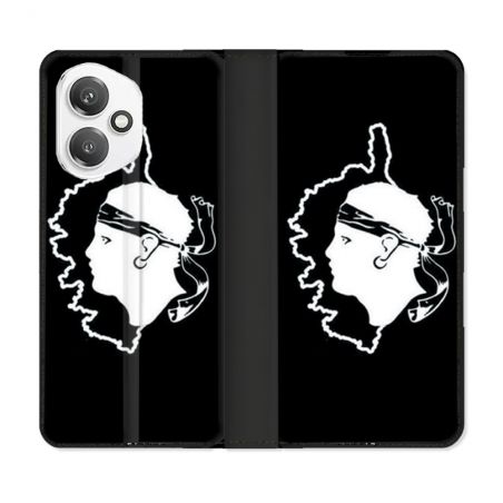 Housse cuir portefeuille Pour Honor 400 5G Voyage Corse Noir