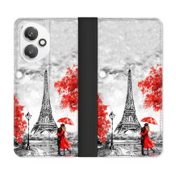 Housse cuir portefeuille Pour Honor 400 5G Voyage France Paris Rouge