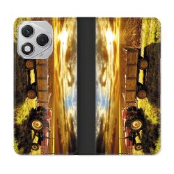 Housse cuir portefeuille Pour Honor 400 Lite 5G Agriculture Tracteur Color