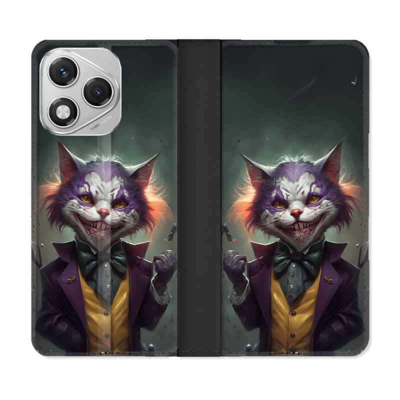 Housse cuir portefeuille Pour Honor 400 Lite 5G Animal Chat Joker