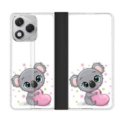 Housse cuir portefeuille Pour Honor 400 Lite 5G Animal Koala Cœur
