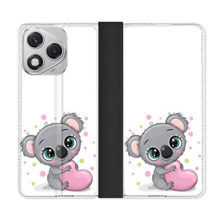 Housse cuir portefeuille Pour Honor 400 Lite 5G Animal Koala Cœur