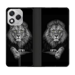 Housse cuir portefeuille Pour Honor 400 Lite 5G Animal Lion Majestueux