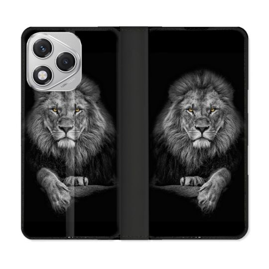 Housse cuir portefeuille Pour Honor 400 Lite 5G Animal Lion Majestueux