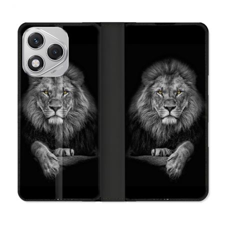 Housse cuir portefeuille Pour Honor 400 Lite 5G Animal Lion Majestueux