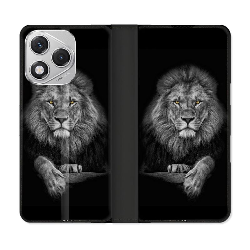 Housse cuir portefeuille Pour Honor 400 Lite 5G Animal Lion Majestueux
