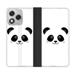 Housse cuir portefeuille Pour Honor 400 Lite 5G Animal Panda Blanc