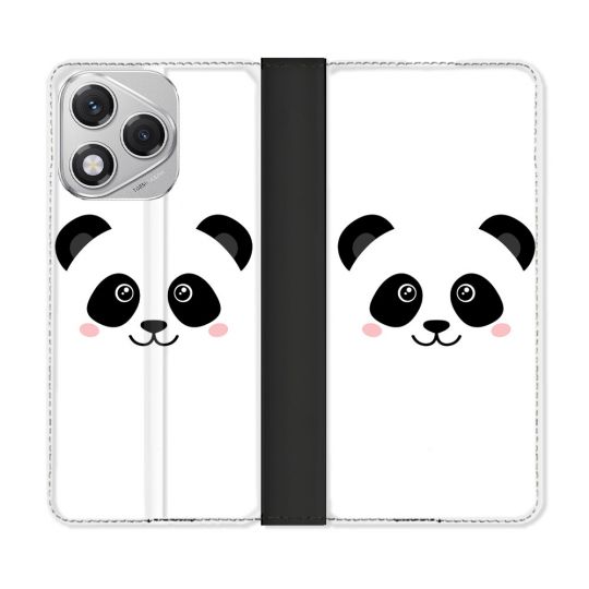 Housse cuir portefeuille Pour Honor 400 Lite 5G Animal Panda Blanc