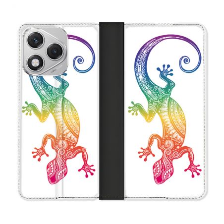 Housse cuir portefeuille Pour Honor 400 Lite 5G Animal Salamandre Color