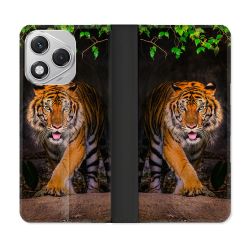 Housse cuir portefeuille Pour Honor 400 Lite 5G Animal Tigre Jungle