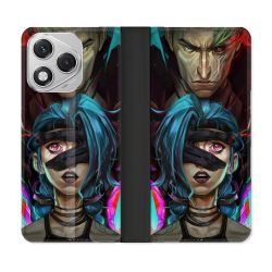 Housse cuir portefeuille Pour Honor 400 Lite 5G Arcane Jinx Bleu