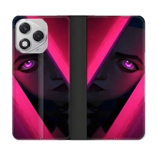 Housse cuir portefeuille Pour Honor 400 Lite 5G Arcane Jinx Rose