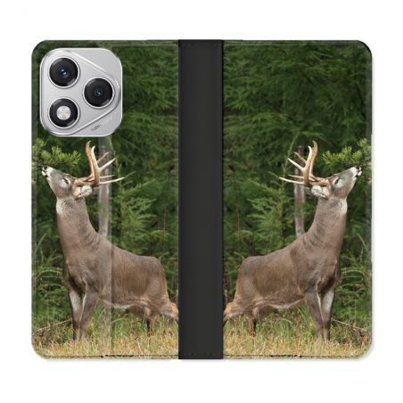 Housse cuir portefeuille Pour Honor 400 Lite 5G Chasse Cerf