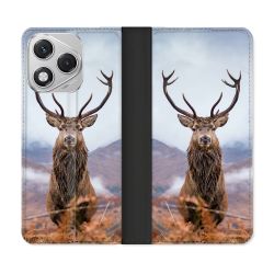 Housse cuir portefeuille Pour Honor 400 Lite 5G Chasse Chevreuil Montagne