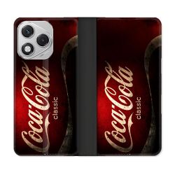 Housse cuir portefeuille Pour Honor 400 Lite 5G Coca Cola Classique