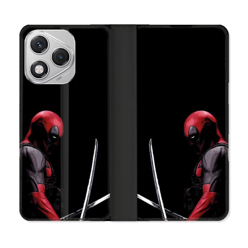 Housse cuir portefeuille Pour Honor 400 Lite 5G Deadpool Epee