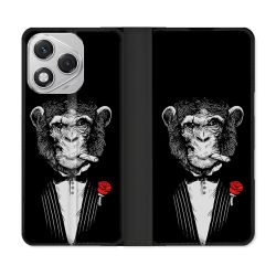 Housse cuir portefeuille Pour Honor 400 Lite 5G Decale Singe Mafia