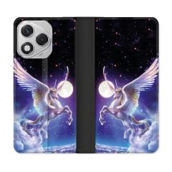 Housse cuir portefeuille Pour Honor 400 Lite 5G Fantastique Licorne Céleste