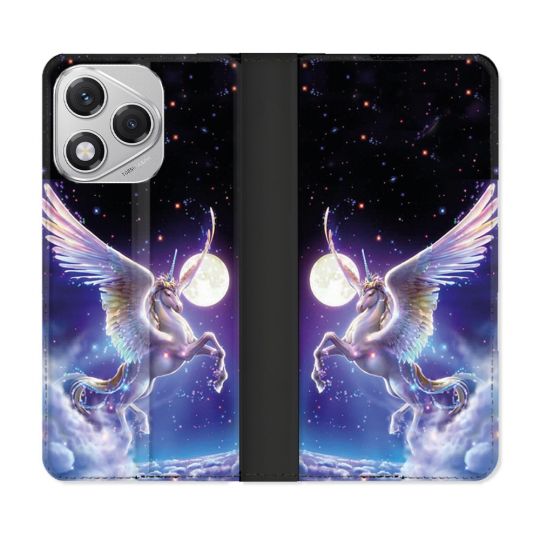 Housse cuir portefeuille Pour Honor 400 Lite 5G Fantastique Licorne Céleste