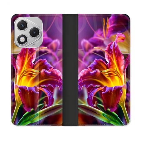 Housse cuir portefeuille Pour Honor 400 Lite 5G Fleur Lys Color