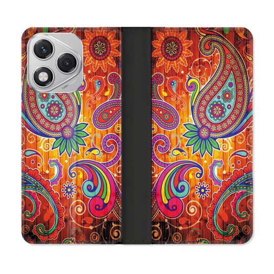 Housse cuir portefeuille Pour Honor 400 Lite 5G Fleur Psychedelic