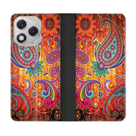 Housse cuir portefeuille Pour Honor 400 Lite 5G Fleur Psychedelic