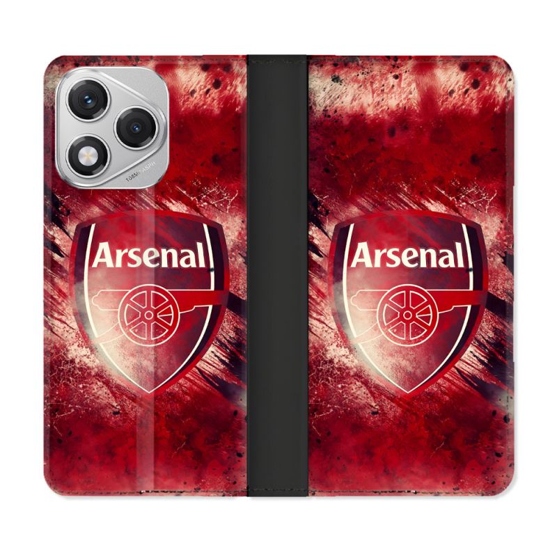 Housse cuir portefeuille Pour Honor 400 Lite 5G Foot Arsenal