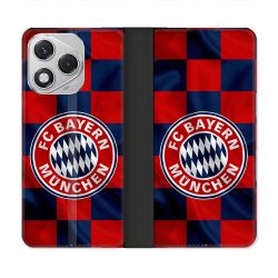 Housse cuir portefeuille Pour Honor 400 Lite 5G Foot Bayern Munich Carreaux