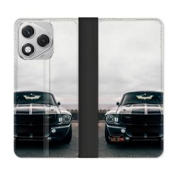 Housse cuir portefeuille Pour Honor 400 Lite 5G Ford Mustang GT500 Vintage