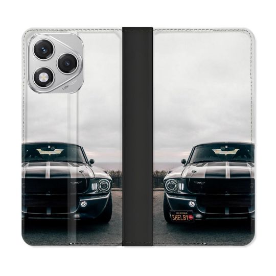 Housse cuir portefeuille Pour Honor 400 Lite 5G Ford Mustang GT500 Vintage