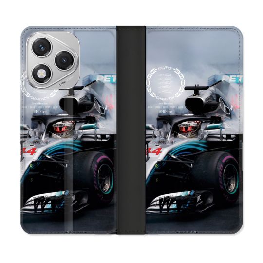 Housse cuir portefeuille Pour Honor 400 Lite 5G Formule 1 F1 Mercedes Petronas