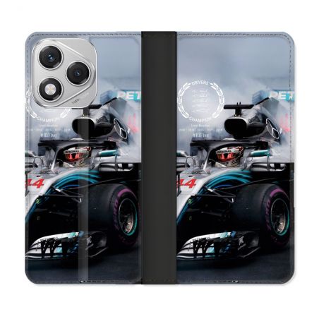 Housse cuir portefeuille Pour Honor 400 Lite 5G Formule 1 F1 Mercedes Petronas