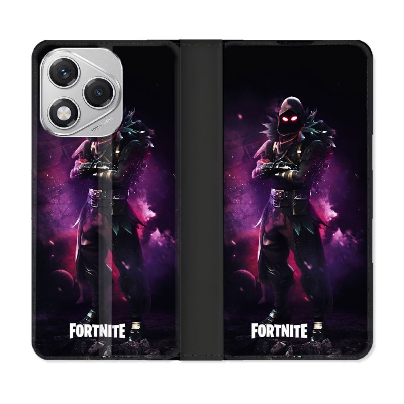 Housse cuir portefeuille Pour Honor 400 Lite 5G Fortnite Raven