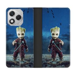 Housse cuir portefeuille Pour Honor 400 Lite 5G Groot Bleu