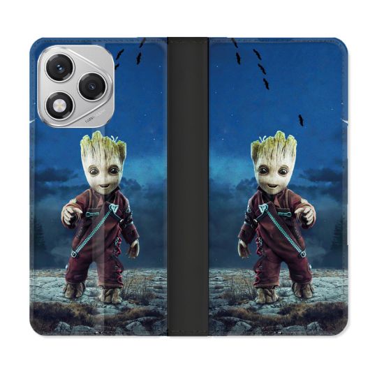 Housse cuir portefeuille Pour Honor 400 Lite 5G Groot Bleu