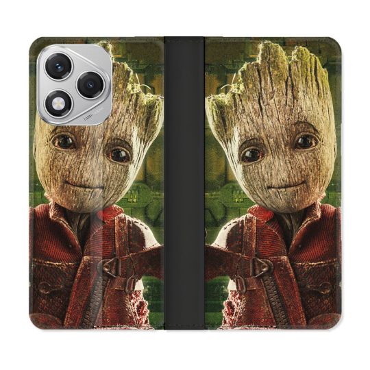 Housse cuir portefeuille Pour Honor 400 Lite 5G Groot Vert