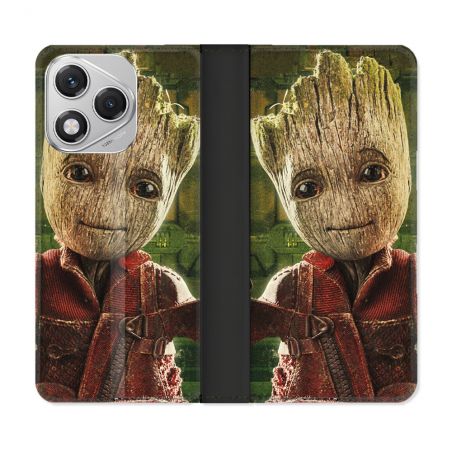 Housse cuir portefeuille Pour Honor 400 Lite 5G Groot Vert