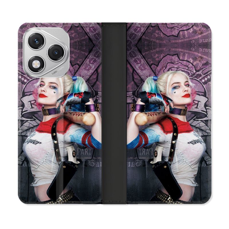 Housse cuir portefeuille Pour Honor 400 Lite 5G Harley Quinn Batte