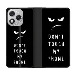 Housse cuir portefeuille Pour Honor 400 Lite 5G Humour Don't Touch
