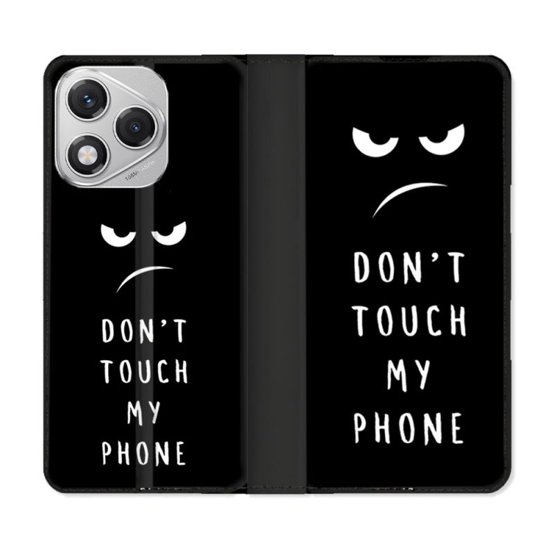 Housse cuir portefeuille Pour Honor 400 Lite 5G Humour Don't Touch