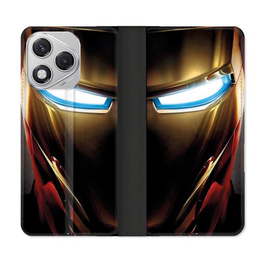 Housse cuir portefeuille Pour Honor 400 Lite 5G Iron Man Casque