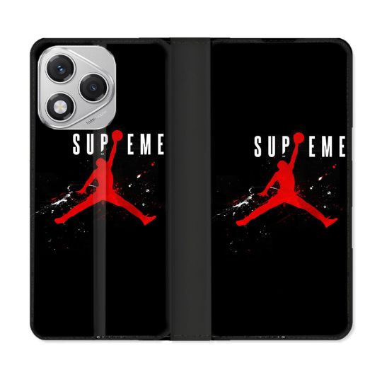 Housse cuir portefeuille Pour Honor 400 Lite 5G Jordan Supreme Noir