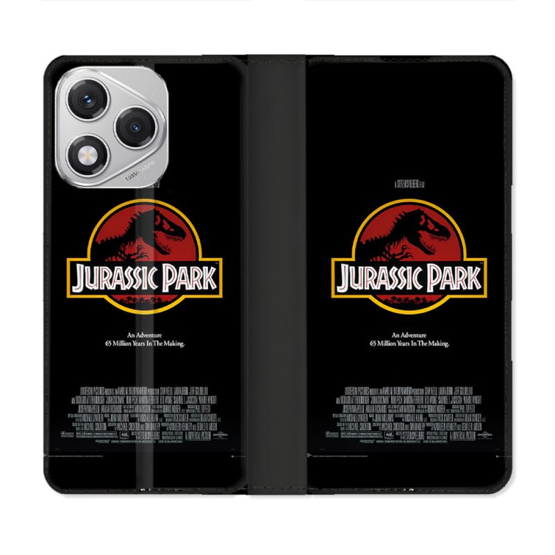 Housse cuir portefeuille Pour Honor 400 Lite 5G Jurassic Park Affiche