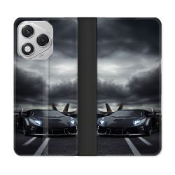 Housse cuir portefeuille Pour Honor 400 Lite 5G Lamborghini Avion