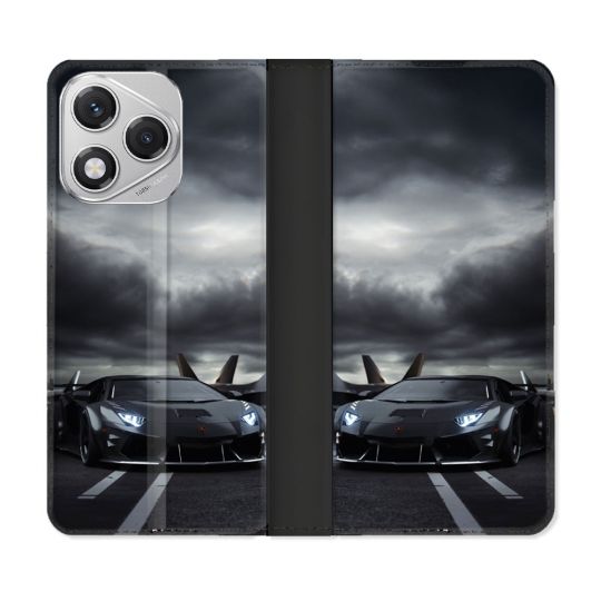Housse cuir portefeuille Pour Honor 400 Lite 5G Lamborghini Avion