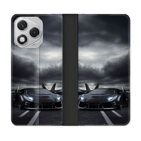 Housse cuir portefeuille Pour Honor 400 Lite 5G Lamborghini Avion