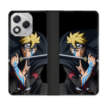 Housse cuir portefeuille Pour Honor 400 Lite 5G Manga Boruto Tatouage