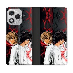 Housse cuir portefeuille Pour Honor 400 Lite 5G Manga Death Note Duo