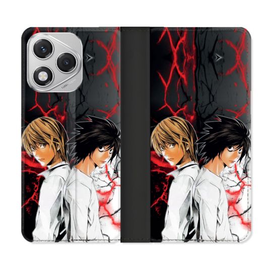 Housse cuir portefeuille Pour Honor 400 Lite 5G Manga Death Note Duo