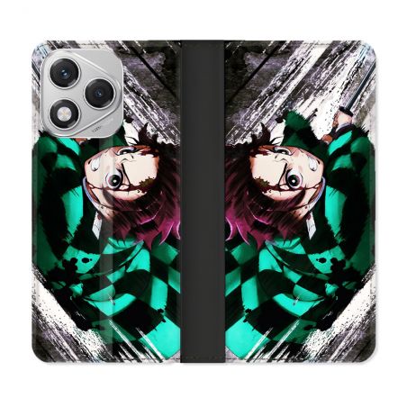 Housse cuir portefeuille Pour Honor 400 Lite 5G Manga Demon Slayer Tanjiro